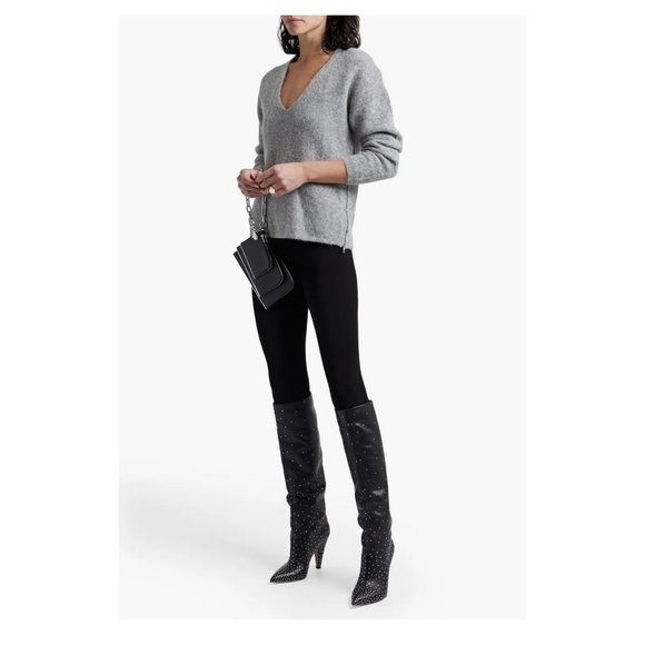 • Michelle Mason Alpaca Merino Wool Zip Sweater • - Picture 3 of 14